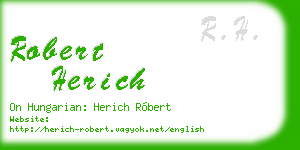 robert herich business card
